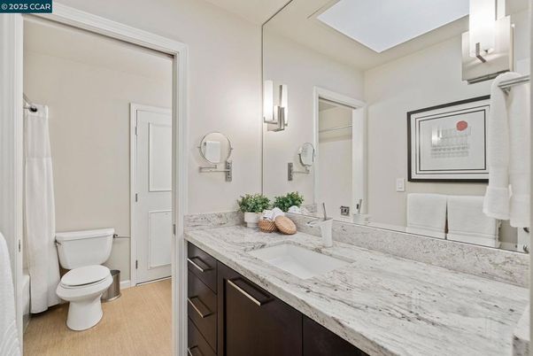 Bathroom, Dual Sink Vanities, Interior, Wood Texture Flooring