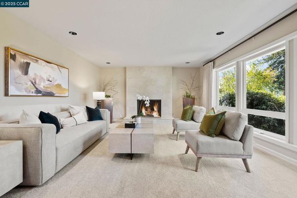 Fireplace, Interior, Living room, Recessed Lighting