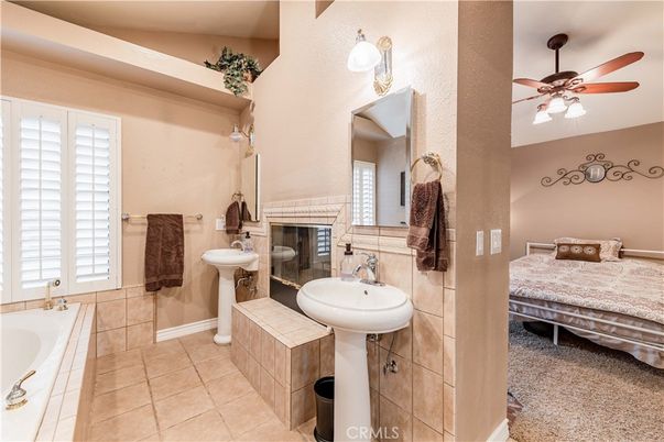 Bathroom, Fireplace, Interior