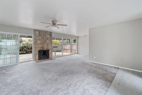 Empty room, Fireplace, Interior, Stone Walls