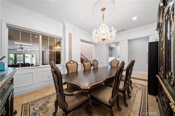 Chandelier, Dining room, Interior, Recessed Lighting
