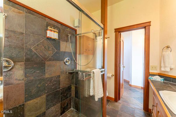 Bathroom, Glass Shower, Interior, Tile Countertops