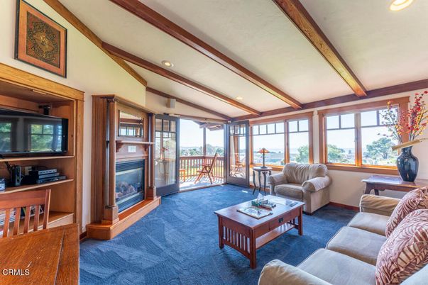 Interior, Living room, Recessed Lighting, Wooden Beams