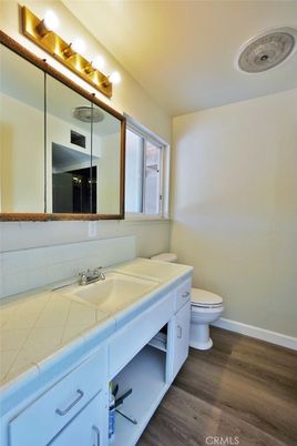 Bathroom, Interior, Tile Countertops, Wood Texture Flooring