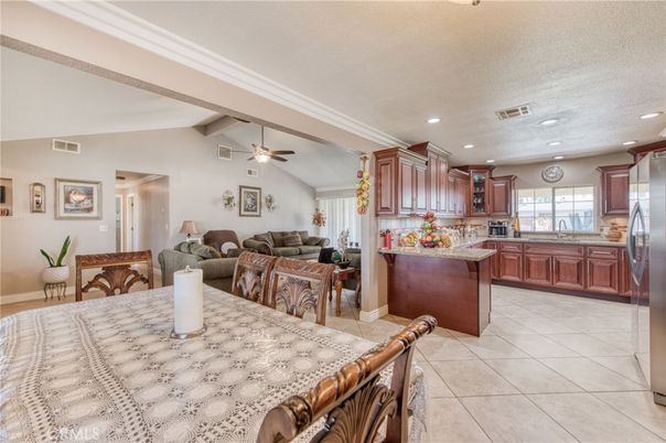 Dining room, Interior, Kitchen, Living room, Recessed Lighting
