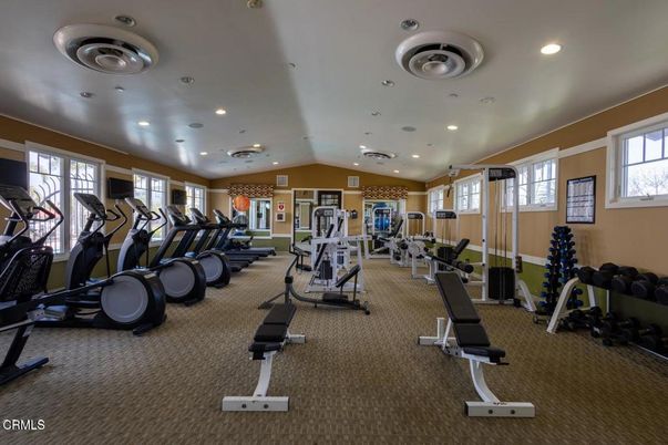Fitness Equipment, Gym, Interior, Recessed Lighting