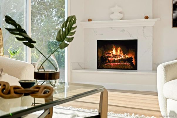 Fireplace, Interior, Wood Texture Flooring