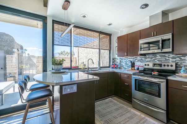 Interior, Kitchen, Pendant Lights, Recessed Lighting, Stainless Steel Appliances
