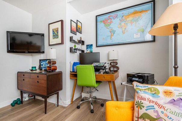 Home Office, Interior, Wood Texture Flooring