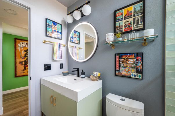 Bathroom, Interior, Wood Texture Flooring