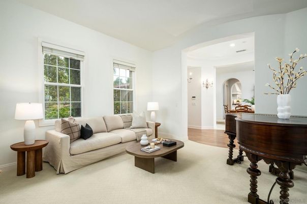 Interior, Living room, Piano, Recessed Lighting, Wood Texture Flooring