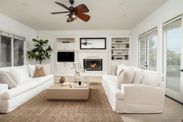 Fireplace, Interior, Living room, Recessed Lighting