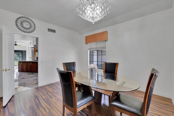Chandelier, Dining room, Interior, Marble, Wood Texture Flooring