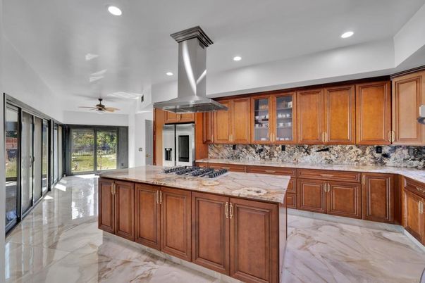 Interior, Kitchen, Marble, Recessed Lighting