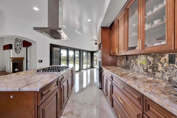 Interior, Kitchen, Marble, Recessed Lighting