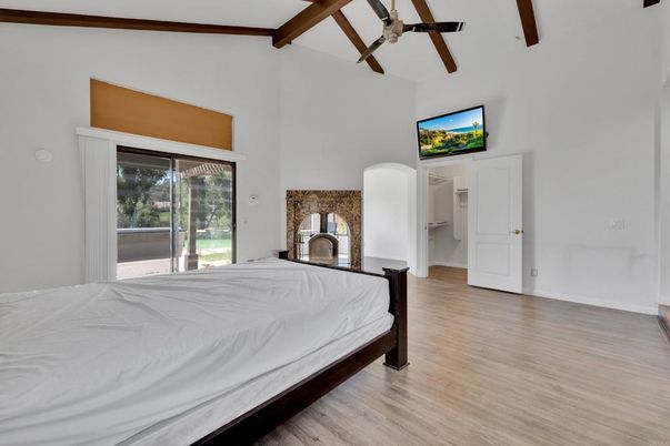 Bedroom, Interior, Wooden Beams, Wood Texture Flooring