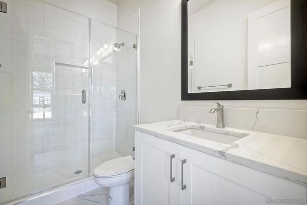 Bathroom, Glass Shower, Interior, Marble