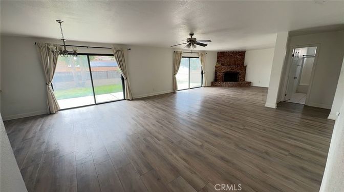 Empty room, Fireplace, Interior, Wood Texture Flooring