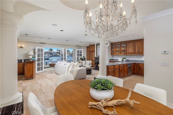 Chandelier, Dining room, Interior, Kitchen, Living room, Recessed Lighting