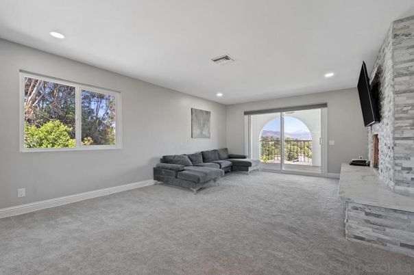Empty room, Fireplace, Interior, Recessed Lighting