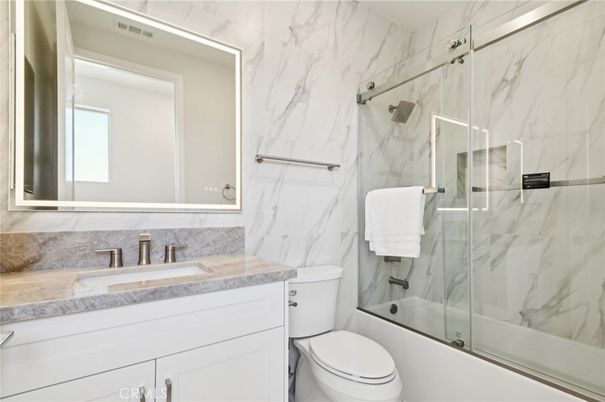 Bathroom, Glass Shower, Interior, Marble Walls