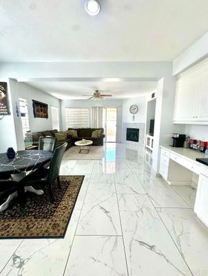 Dining room, Fireplace, Interior, Living room, Marble