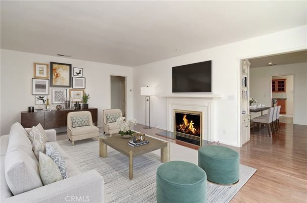 Dining room, Fireplace, Interior, Living room, Wood Texture Flooring