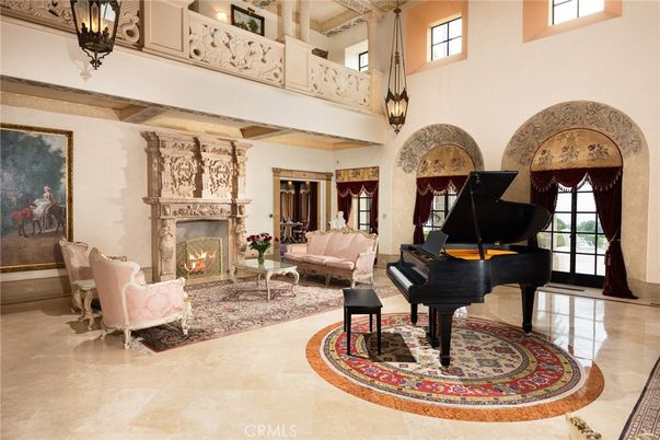 Fireplace, Interior, Living room, Piano
