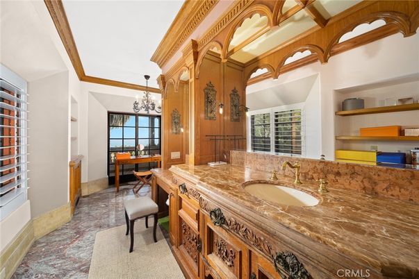 Bathroom, Chandelier, Interior