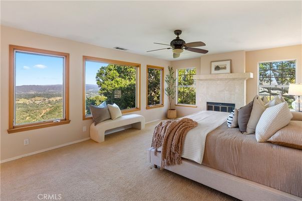 Bedroom, Fireplace, Interior