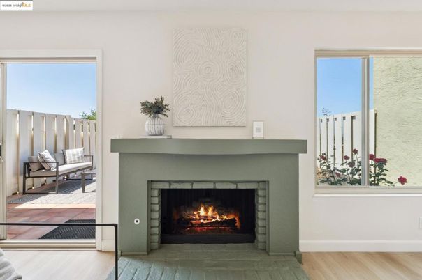 Fireplace, Interior, Wood Texture Flooring