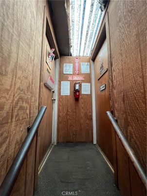 Elevator, Interior, Wooden Walls