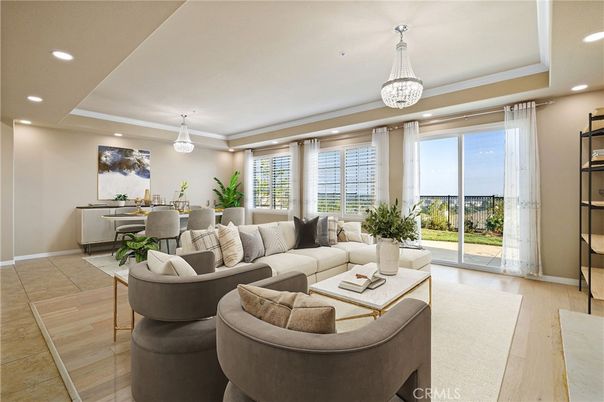 Chandelier, Dining room, Interior, Living room, Pendant Lights, Recessed Lighting, Wood Texture Flooring