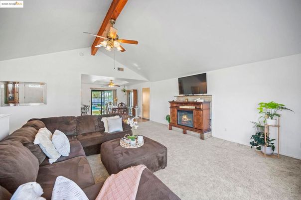 Dining room, Fireplace, Interior, Living room