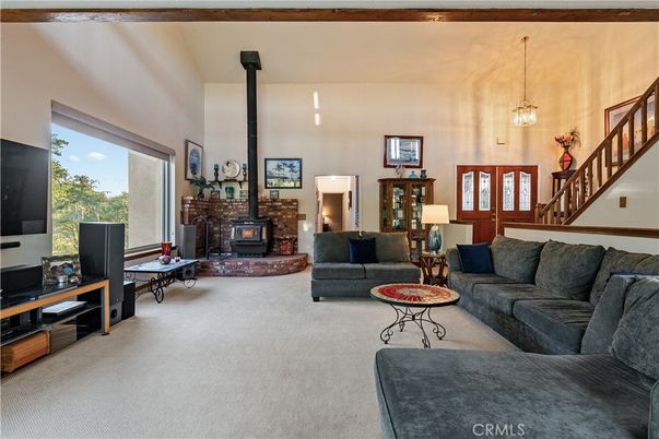 Fireplace, Interior, Living room, Pendant Lights