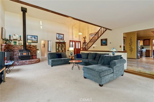Fireplace, Interior, Living room, Pendant Lights