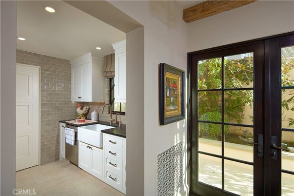 Interior, Kitchen, Recessed Lighting, Stainless Steel Appliances, Wooden Beams