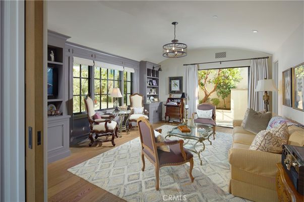 Home Office, Interior, Living room, Pendant Lights, Recessed Lighting, Wood Texture Flooring
