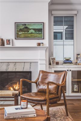 Fireplace, Home Office, Interior, Wood Texture Flooring
