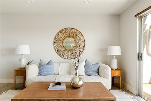 Home Office, Interior, Living room, Recessed Lighting, Wood Texture Flooring