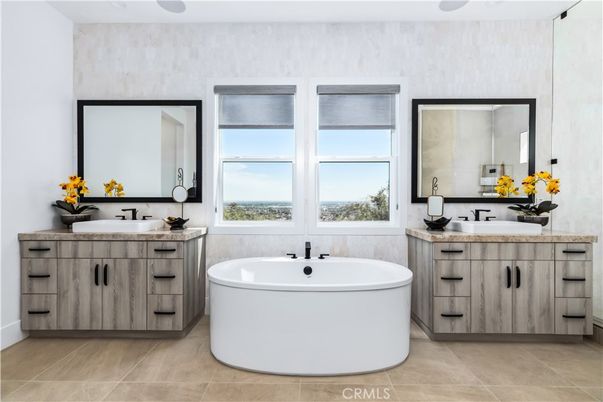 Bathroom, Dual Sink Vanities, Free Standing Baths, Interior