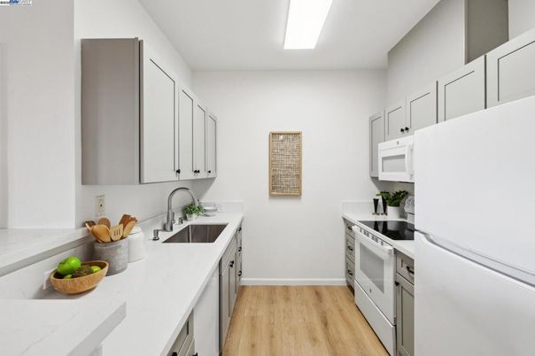 Interior, Kitchen, Wood Texture Flooring