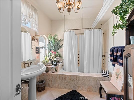 Bathroom, Chandelier, Interior