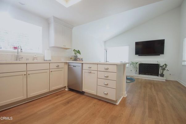 Interior, Kitchen, Wood Texture Flooring