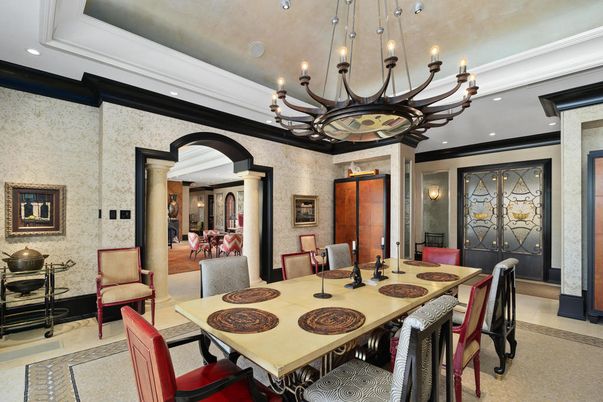 Chandelier, Dining room, Interior, Recessed Lighting