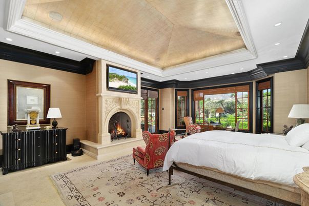 Bedroom, Fireplace, Interior, Recessed Lighting