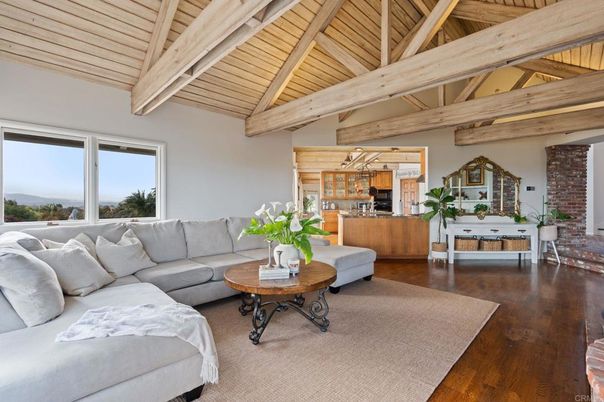 Interior, Kitchen, Living room, Stainless Steel Appliances, Stone Walls, Wooden Beams, Wooden Ceilings, Wood Texture Flooring
