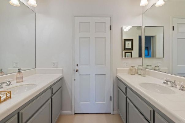 Bathroom, Dual Sink Vanities, Interior, Tile Countertops