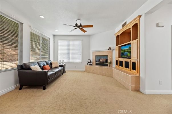 Fireplace, Interior, Living room, Recessed Lighting