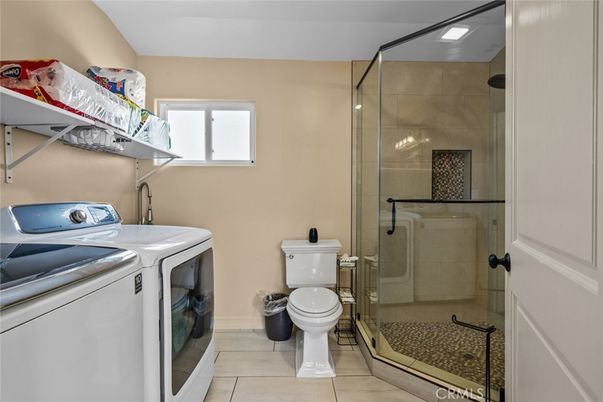 Bathroom, Glass Shower, Interior, Washer